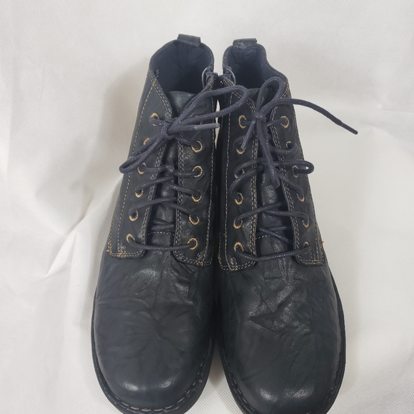 clarks nikki north black scrunch leather